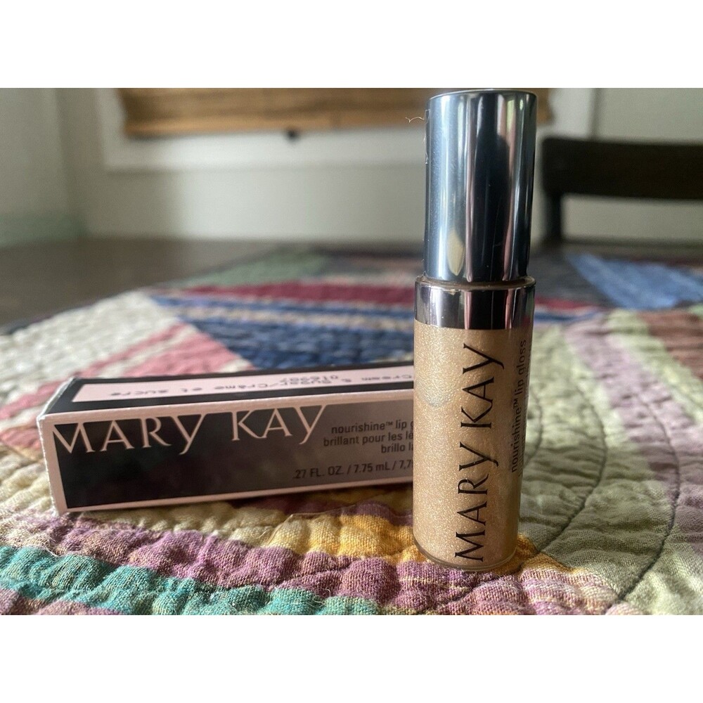 New In Box Mary Kay Nourishine Lip Gloss Cream & Sugar #016987 Full Size